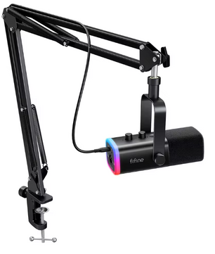 USB/XLR Microfoon Kit met Arm – RGB Gaming en Streaming Set