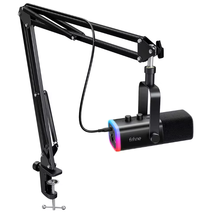 USB/XLR Microfoon Kit met Arm – RGB Gaming en Streaming Set