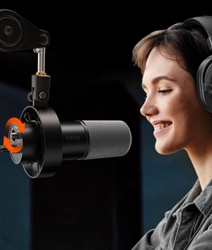 USB/XLR Dynamische Microfoon met Shock Mount – Studio en Streaming