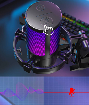 USB Condenser Gaming Microfoon met RGB – Streaming en Podcast Set
