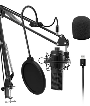 USB Studio Microfoon met Arm – Podcast en Recording Set