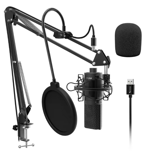 USB Studio Microfoon met Arm – Podcast en Recording Set