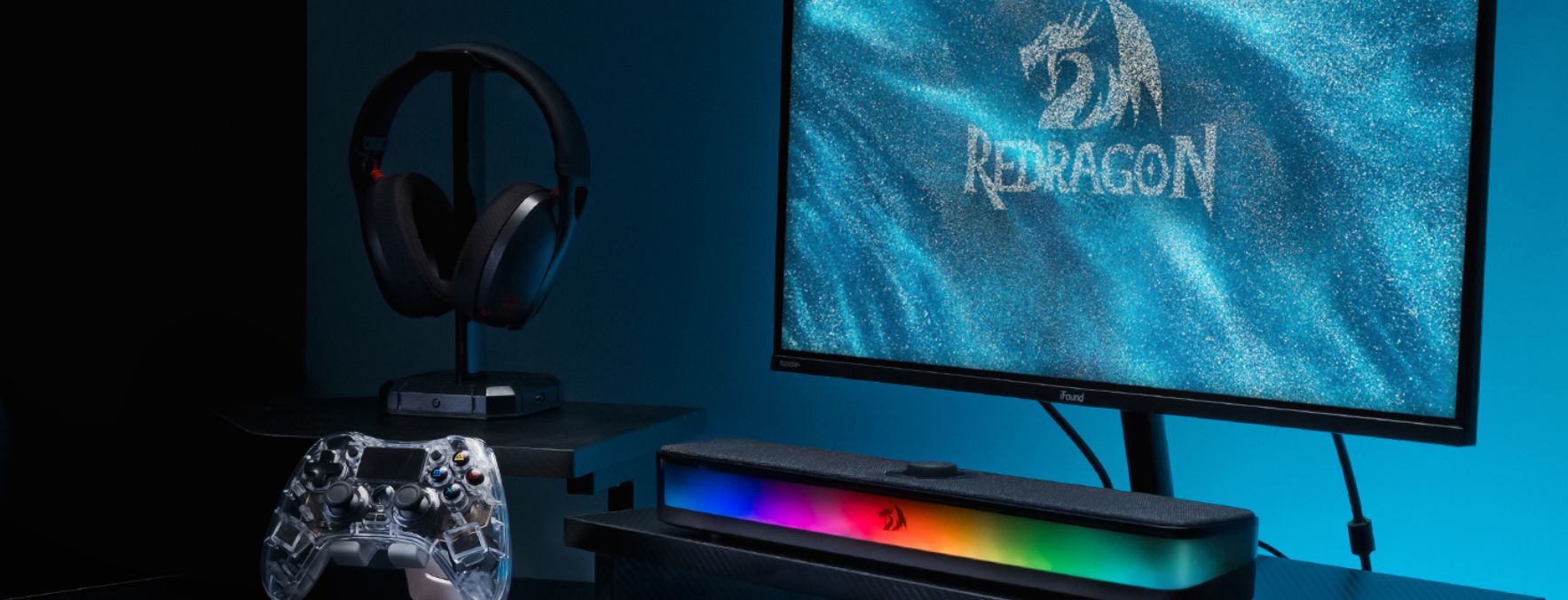2.0 Desktop Soundbar met RGB – Bluetooth PC Speaker