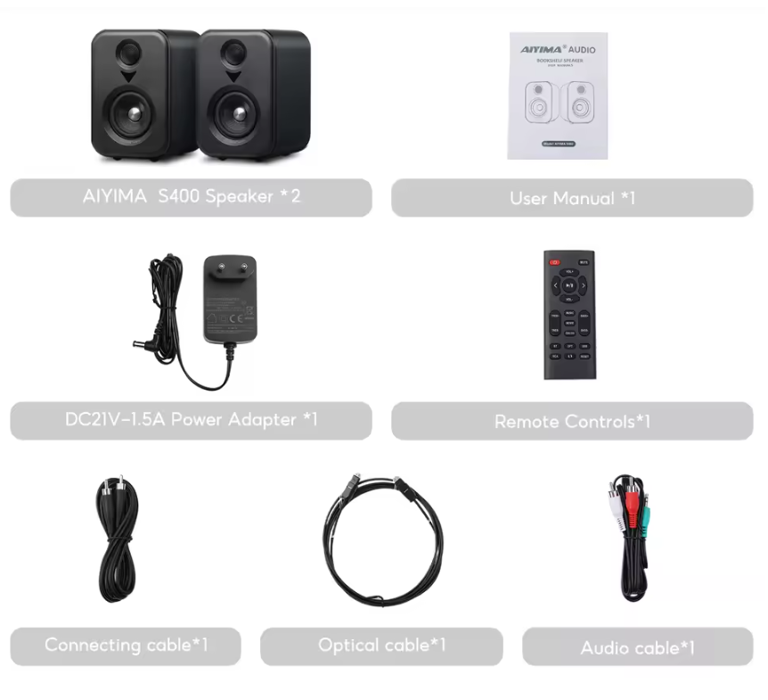 Actieve Bookshelf Speakers – Bluetooth HiFi Studio Monitor Set