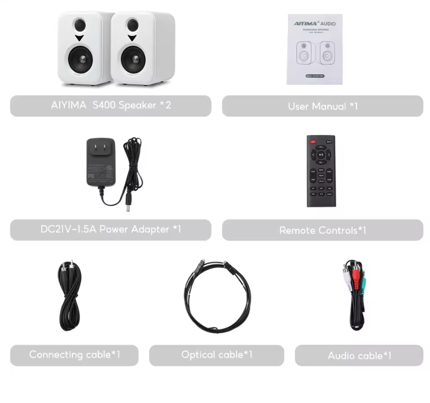 Actieve Bookshelf Speakers – Bluetooth HiFi Studio Monitor Set