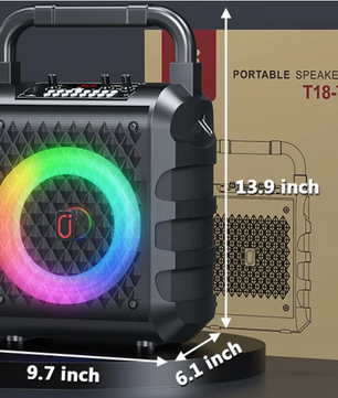 Karaoke Speaker met Microfoon – Bluetooth Party Speaker met LED