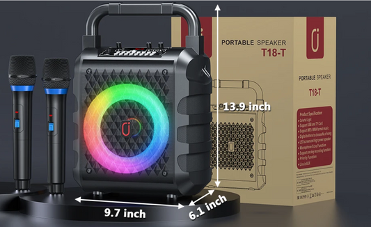 Karaoke Speaker met Microfoon – Bluetooth Party Speaker met LED