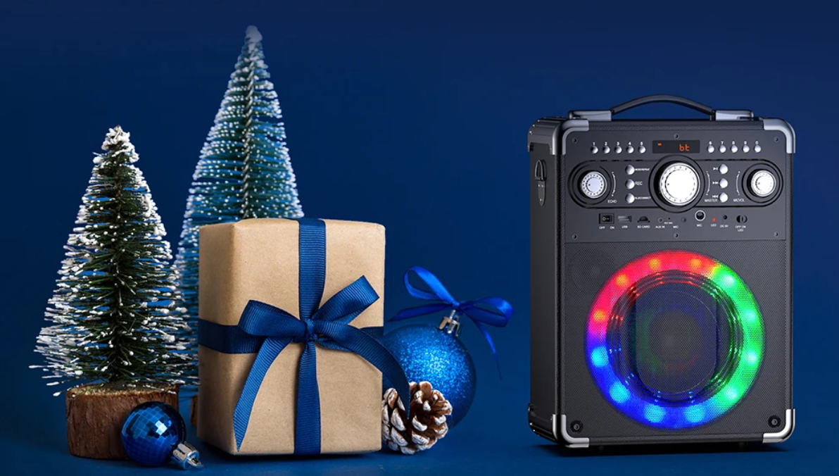 Karaoke Speaker met 3 Microfoons – Bluetooth Party Speaker LED