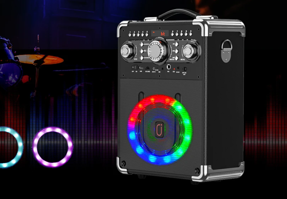 Karaoke Speaker met 3 Microfoons – Bluetooth Party Speaker LED