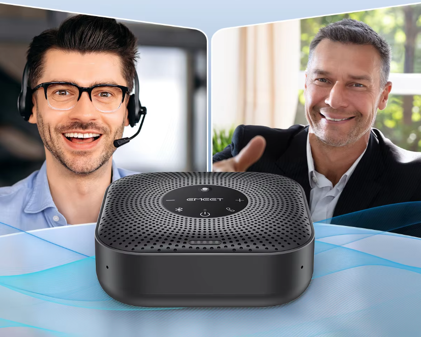 Conference Speakerphone met 360° Microfoons – Bluetooth Vergader Speaker