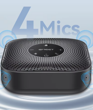 Conference Speakerphone met 360° Microfoons – Bluetooth Vergader Speaker