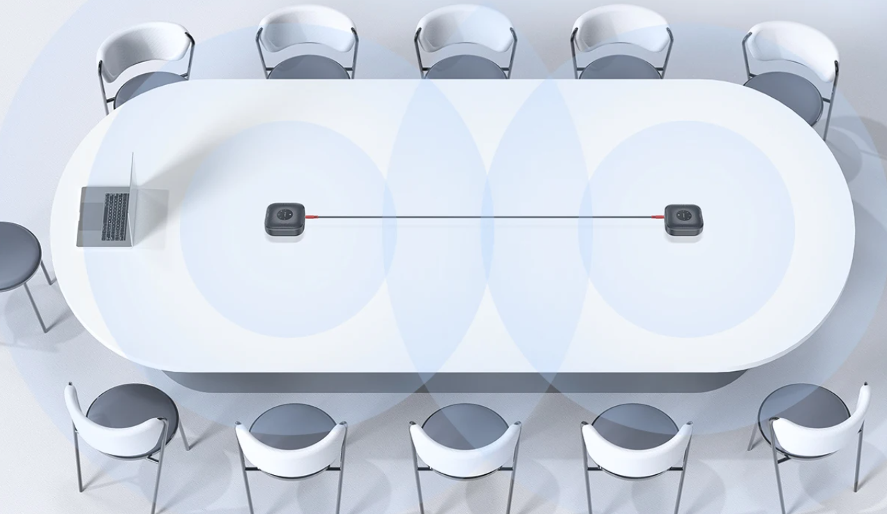 Conference Speakerphone met 360° Microfoons – Bluetooth Vergader Speaker