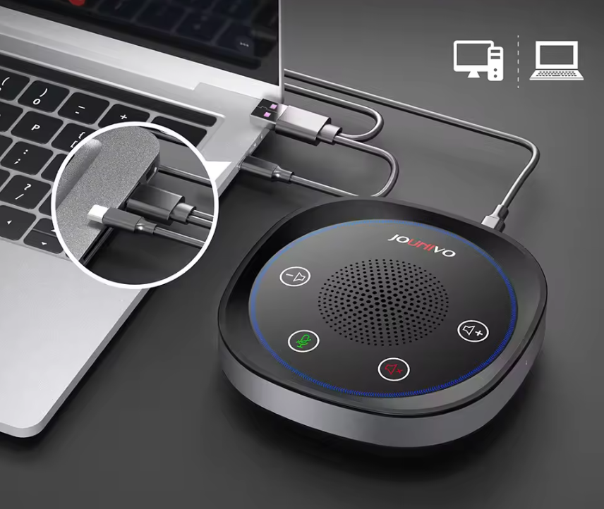USB Conference Speakerphone – 360° Microfoon en Speaker met Mute