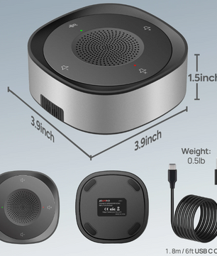 USB Conference Speakerphone – 360° Microfoon en Speaker met Mute