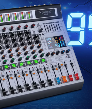 8 Kanaals Audio Mixer – DJ Mengpaneel met Bluetooth, USB en 48V Phantom Power