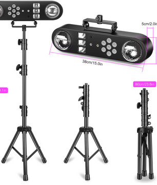 Mini DJ Effect Licht 5-in-1 – RGB Party Licht met Strobe, Laser en Afstandsbediening