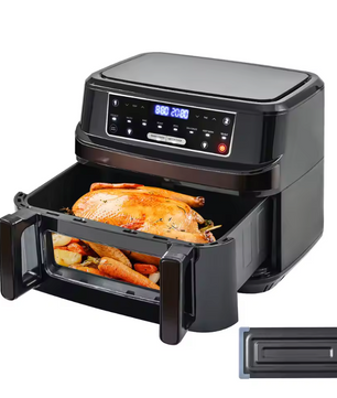 Airfryer 12L XXL – Dubbele Kamer met Touchscreen en Kijkvenster