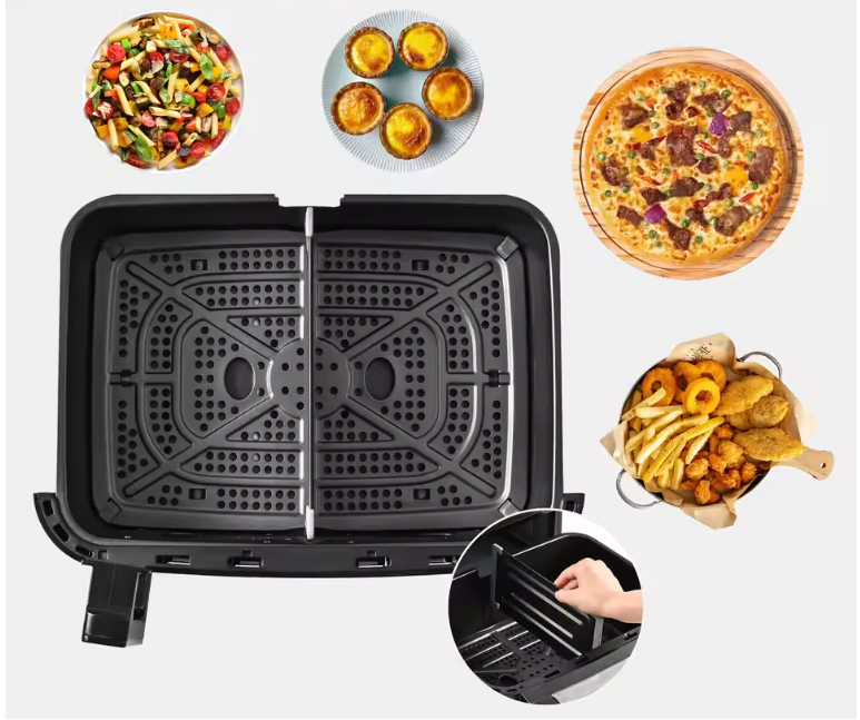 Airfryer 12L XXL – Dubbele Kamer met Touchscreen en Kijkvenster