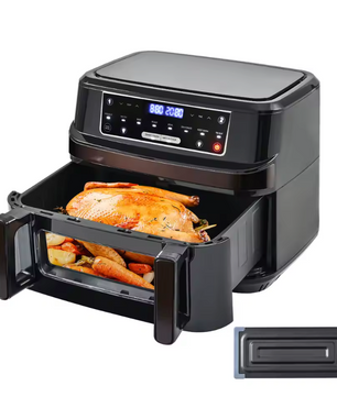 Airfryer 12L XXL – Dubbele Kamer met Touchscreen en Kijkvenster