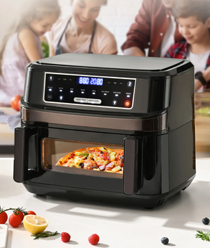 Airfryer 12L XXL – Dubbele Kamer met Touchscreen en Kijkvenster