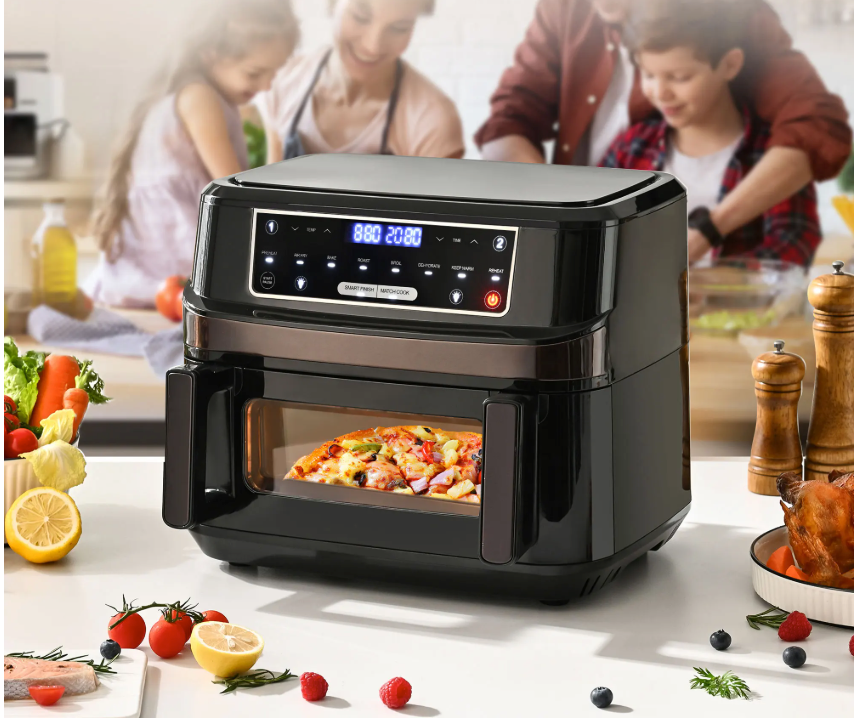 Airfryer 12L XXL – Dubbele Kamer met Touchscreen en Kijkvenster