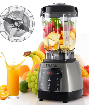 Blender 2000W 2L – Krachtige Smoothie Maker met 6 RVS Messen en Timer