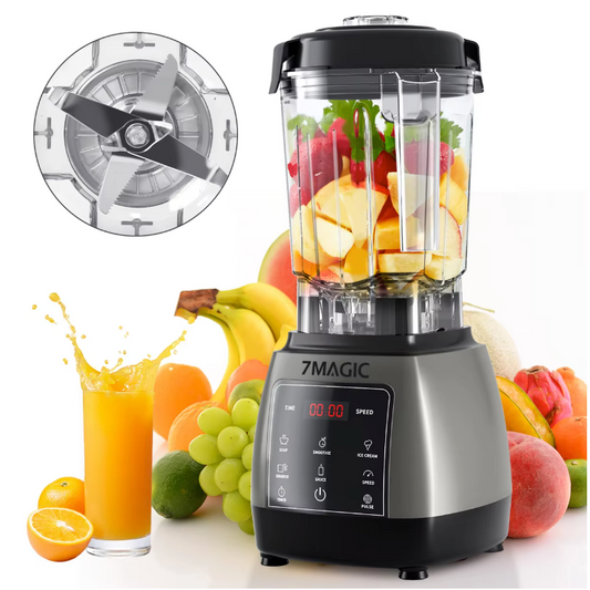 Blender 2000W 2L – Krachtige Smoothie Maker met 6 RVS Messen en Timer