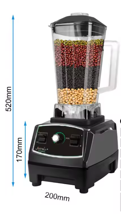 Blender 2200W 3HP – Professionele Smoothie Maker met Hoge Snelheid