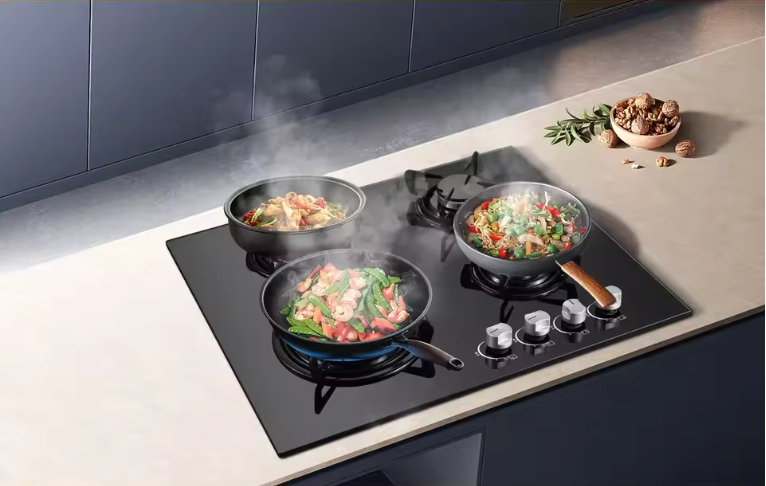 Gaskookplaat 60cm 4-Pits – Glazen Inbouw Kookplaat LPG/Aardgas