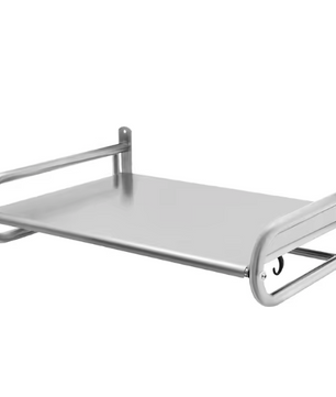 Magnetron Wandplank RVS – Keukenrek met 6 Haken en 30kg Draagkracht