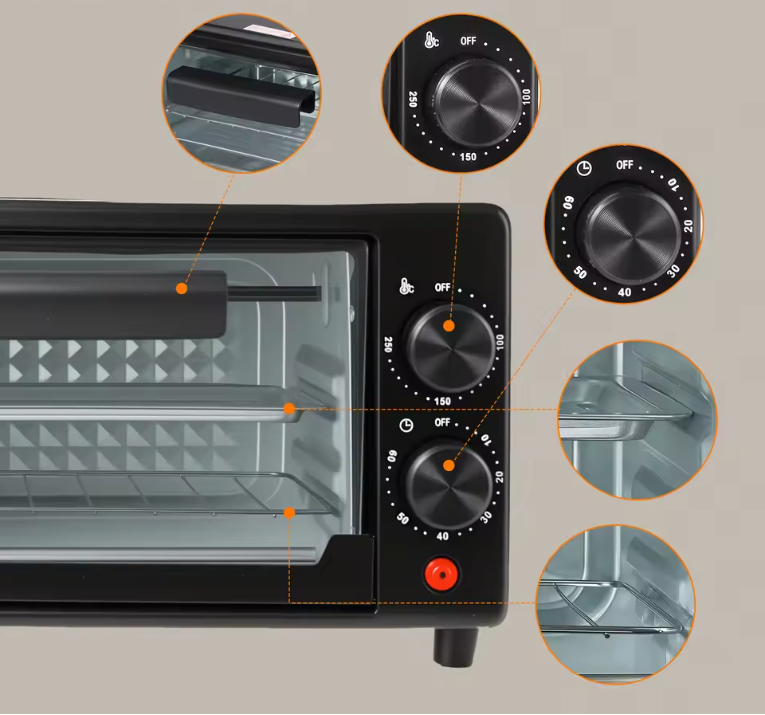 Mini Oven 12L – Elektrische Oven met Timer en Temperatuurregeling
