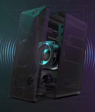 PC Speakers RGB – 2.0 Stereo Desktop Speakers met LED Verlichting