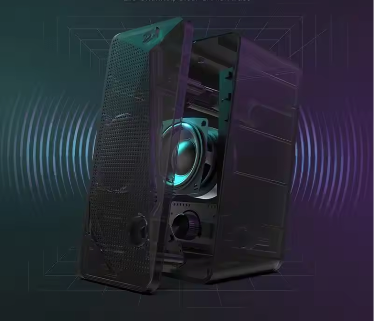 PC Speakers RGB – 2.0 Stereo Desktop Speakers met LED Verlichting