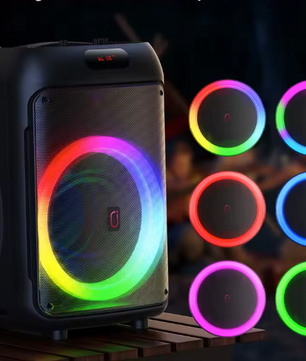 Karaoke Set met 2 Draadloze Microfoons – Bluetooth Speaker met RGB Licht