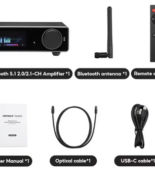HiFi Stereo Versterker 300W x2 – Bluetooth DAC Audio Amplifier met Meerdere Ingangen