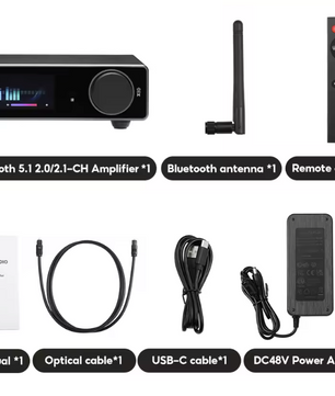 HiFi Stereo Versterker 300W x2 – Bluetooth DAC Audio Amplifier met Meerdere Ingangen