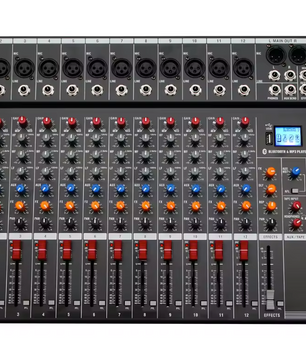 Professionele Audio Mixer 6/8/12 Kanalen – DJ Mengpaneel met FX, Phantom Power en MP3