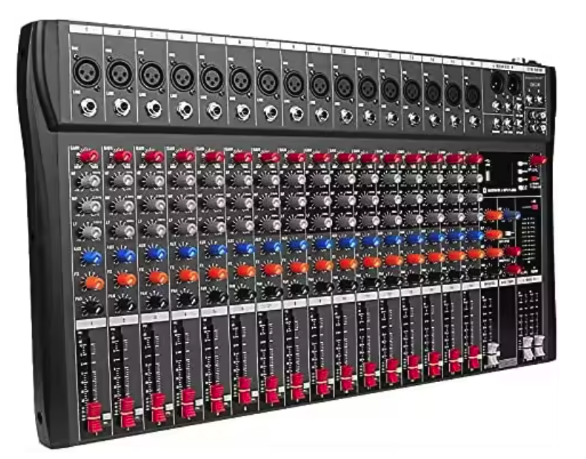 Professionele Audio Mixer 6/8/12 Kanalen – DJ Mengpaneel met FX, Phantom Power en MP3