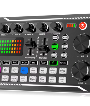 Podcast Set met Microfoon – Audio Interface voor Streaming, Opname en Zang