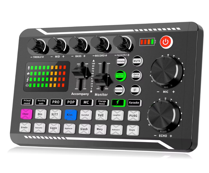 Podcast Set met Microfoon – Audio Interface voor Streaming, Opname en Zang