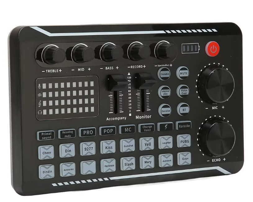 Podcast Set met Microfoon – Audio Interface voor Streaming, Opname en Zang