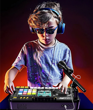 Kinder DJ Mixer met Microfoon – Bluetooth Muziekset met Keyboard en Lichteffecten