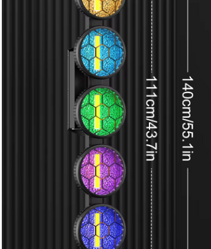 Set van 2 Retro LED Stage Lights 300W – RGB COB Lineaire DJ Verlichting met DMX