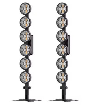 Set van 2 Retro LED Stage Lights 300W – RGB COB Lineaire DJ Verlichting met DMX