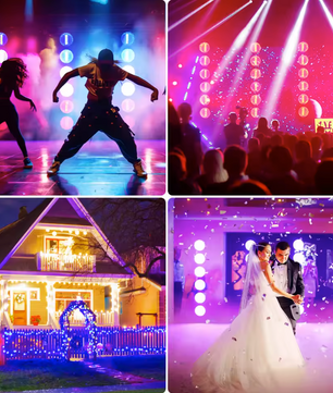 Set van 2 Retro LED Stage Lights 300W – RGB COB Lineaire DJ Verlichting met DMX