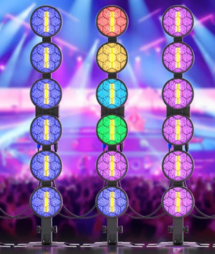 Set van 2 Retro LED Stage Lights 300W – RGB COB Lineaire DJ Verlichting met DMX