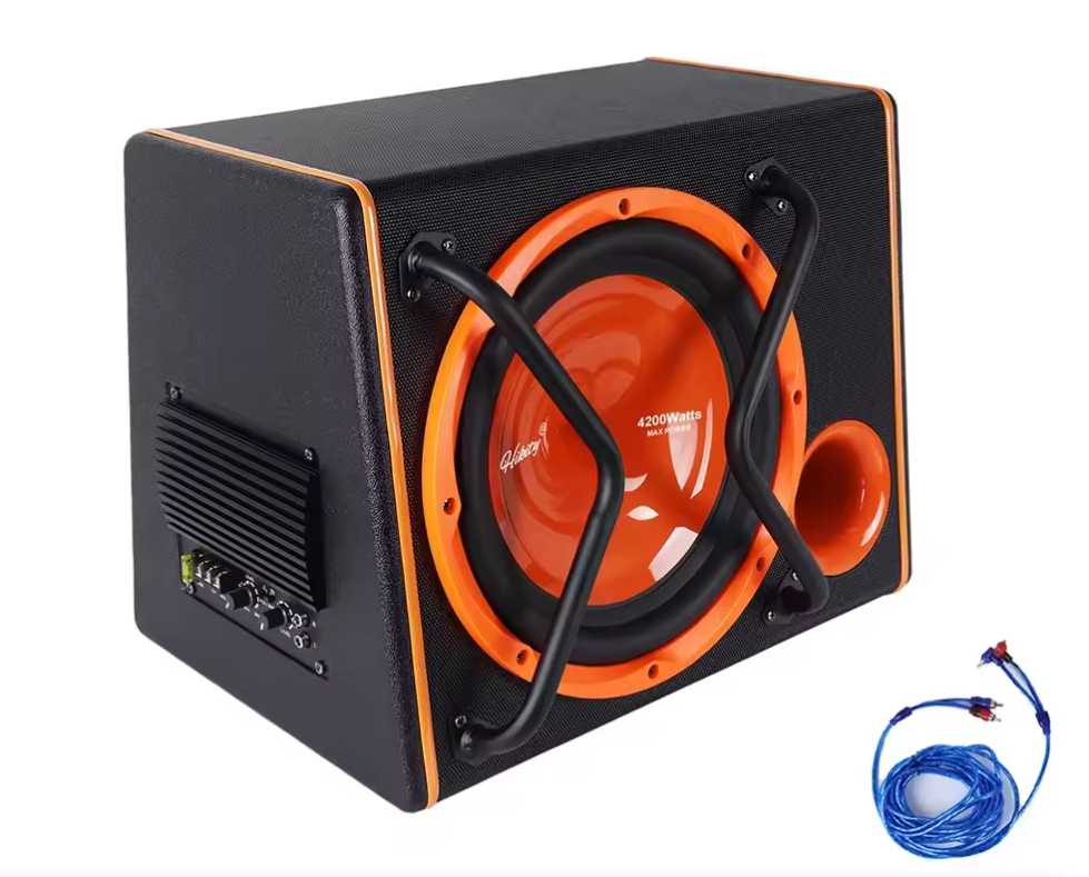 12 Inch Actieve Subwoofer 4200W – Slim Car Audio Bass Speaker met Versterker