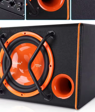12 Inch Actieve Subwoofer 4200W – Slim Car Audio Bass Speaker met Versterker