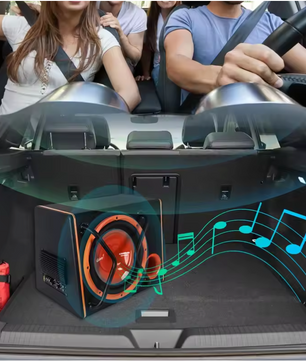 12 Inch Actieve Subwoofer 4200W – Slim Car Audio Bass Speaker met Versterker