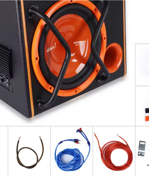 12 Inch Actieve Subwoofer 4200W – Slim Car Audio Bass Speaker met Versterker